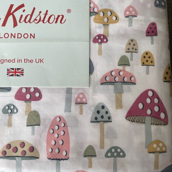 Cath Kidston London Mini Mushrooms Pastel 4 pc QUEEN Sheet Set 100% Cotton NEW - Picture 3 of 5
